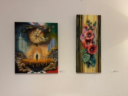 Expositie schildersclub Wijkvereniging Stadsdennen & Frankrijk in de Kiekmure