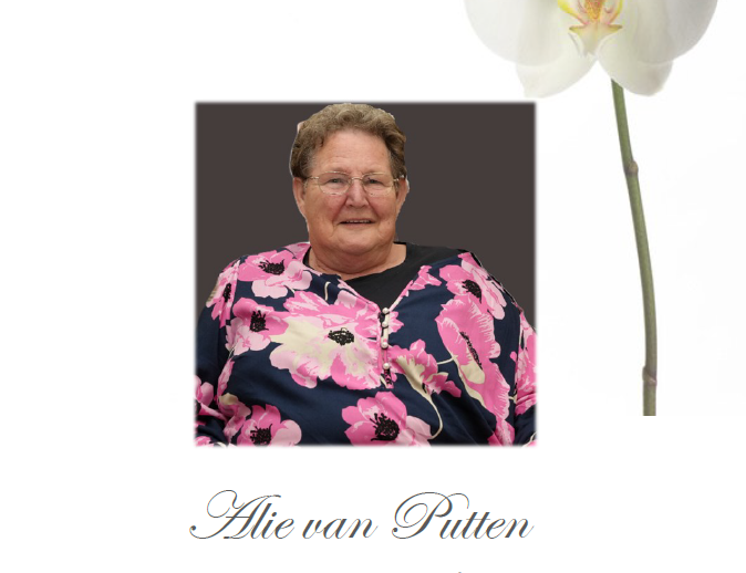 Familieberichten: Alie van Putten - Jansen overleden