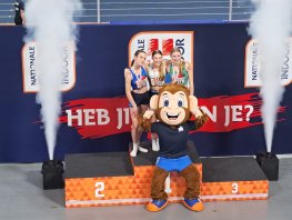 Sennah de Vlaming pakt brons bij de junioren U16 op het Nederlands kampioenschap indoor in Apeldoorn