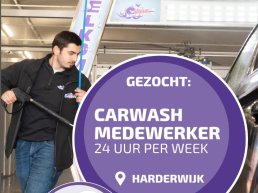 Gezocht: carwash medewerker 24 uur per week