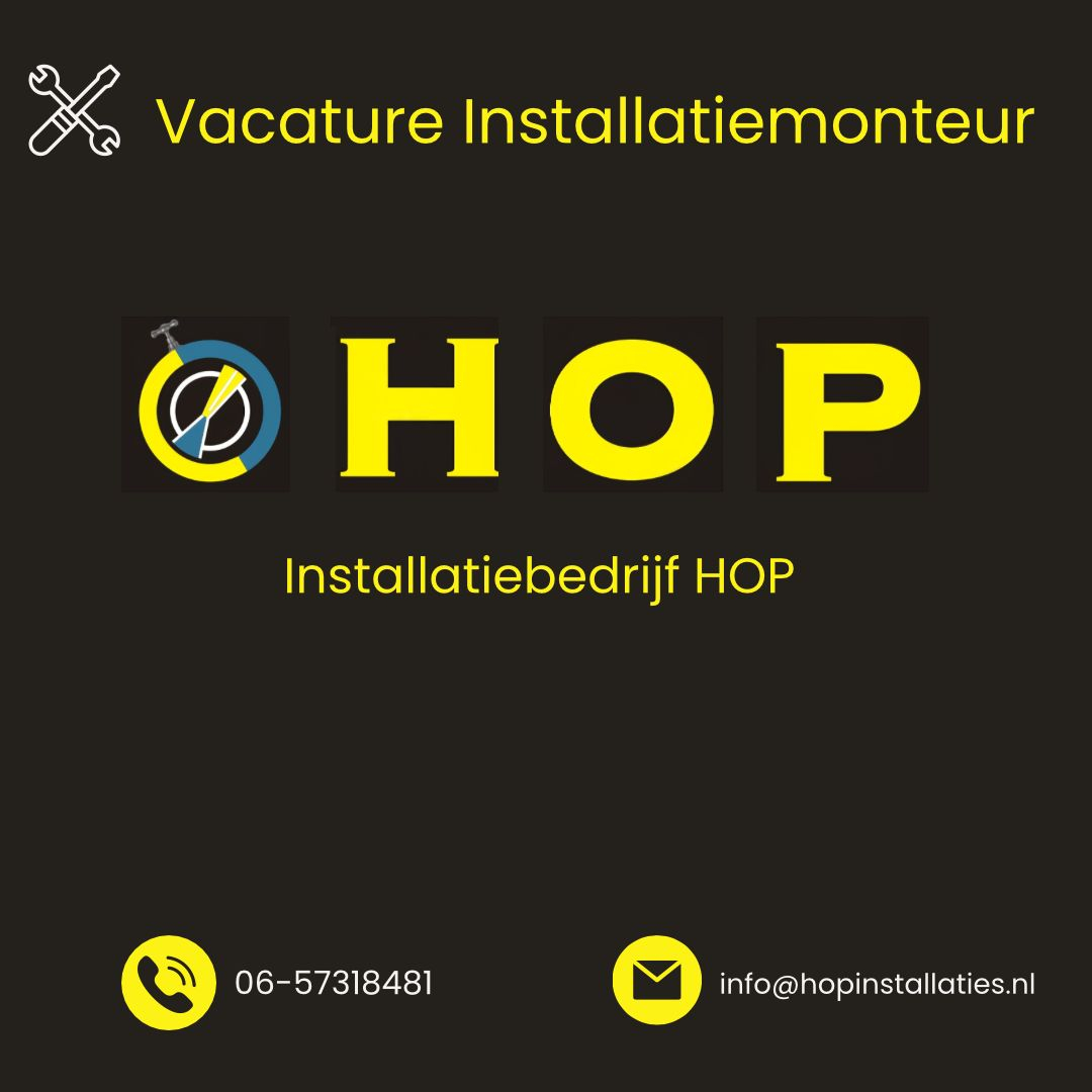 Hop Installaties is op zoek naar een installatiemonteur