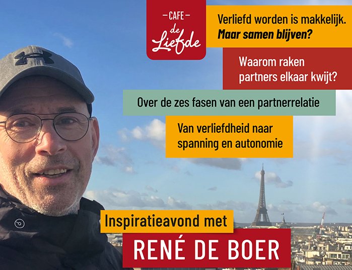 René de Boer spreekt donderdag 16 april in Café de Liefde