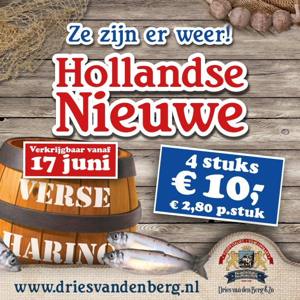Hollandse Nieuwe bij Palingrokerij en Vishandel Dries van den Berg