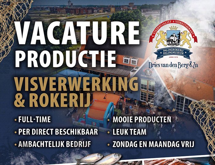 Vacature Productie & Rokerij 