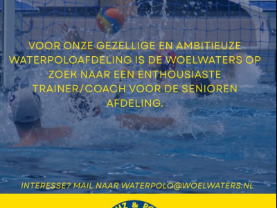 De Woelwaters is op zoek naar een trainer/coach voor Heren 1! 