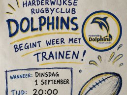 Harderwijkse Rugbyclub Dolphins begint weer met trainen