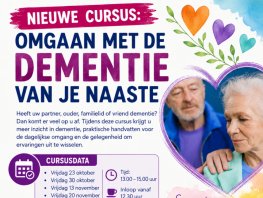 Cursus ‘Omgaan met dementie van je naaste’ in Odensehuis Harderwijk