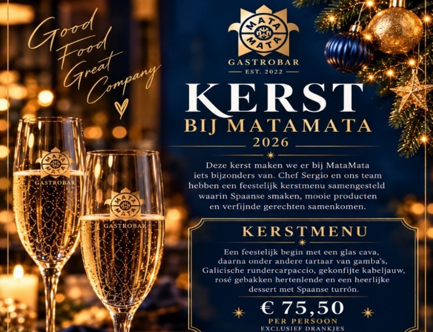 Kerst op zijn Spaans bij MataMata Gastrobar