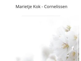 Familieberichten: Marietje Kok - Cornelissen overleden